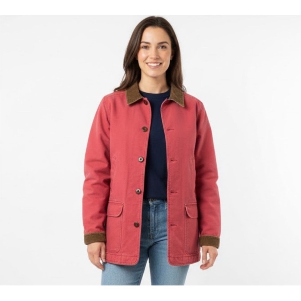 LL Bean Vintage Utility Jacket with Corduroy Collar